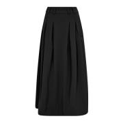 Plooirok met riemlussen Co'Couture , Black , Dames