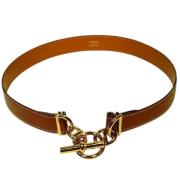 Pre-owned Leather belts Hermès Vintage , Brown , Dames