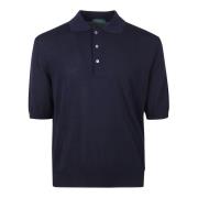 Blauw Katoenen Polo Shirt Regular Fit Zanone , Blue , Heren