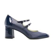 Navy Glanzend Leren Enkelband Pumps Carel , Blue , Dames