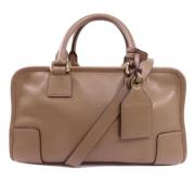 Pre-owned Leather handbags Loewe Pre-owned , Brown , Dames