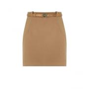 Bruine Crepe Minirok Elisabetta Franchi , Brown , Dames