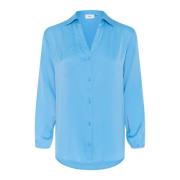 Elegante Itinasz Shirt Bluser All Aboard Saint Tropez , Blue , Dames