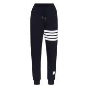 Navy Blauwe Gestreepte Sweatpants Thom Browne , Blue , Dames