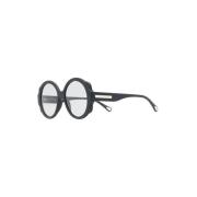 Zwarte Ronde Frame Zonnebril Accessoires Chloé , Black , Dames