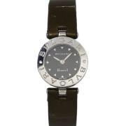 Pre-owned Leather watches Bvlgari Vintage , Black , Dames