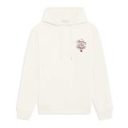 Vignes Slogan Hoodie Franse Terry Geborduurd Drole de Monsieur , Beige...