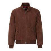 Chocolade Suede Jas met Thermore Voering Baracuta , Brown , Heren