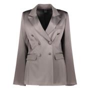 Dubbelrijige blazer met reverskraag Lorena Antoniazzi , Gray , Dames