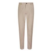 Slim Fit Stretch Ribfluwelen Broek Incotex , Beige , Heren