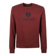 Katoen Rood Logo Sweatshirt Belstaff , Red , Heren