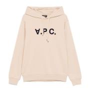 Katoenen Hoodie A.p.c. , Beige , Heren