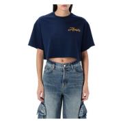 Dreamers Pegasus Cropped Tee Amiri , Blue , Dames