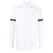 Luxe Overhemd met Ronde Kraag Thom Browne , White , Heren