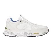 Grijze Suède en Technische Stof Sneakers Premiata , White , Heren