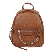 Zwarte Gehamerde Leren Rugzak Michael Kors , Brown , Dames