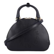 Stijlvolle Top Handle Logo Tas Stella McCartney , Black , Dames