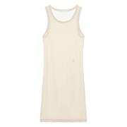 Zachte Rib Tankjurk in Ivoor Helmut Lang , Beige , Dames