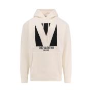 Katoenen sweatshirt met print en capuchon Valentino , Beige , Heren