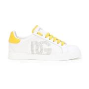 Calfskin Portofino Sneaker Dolce & Gabbana , White , Dames