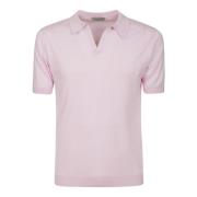 Roze Skipper Kraag Polo Shirt John Smedley , Pink , Heren