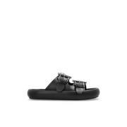 Slippers met logo Alexander McQueen , Black , Heren