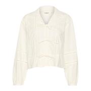 Vrouwelijke Overhemdblouse met Strikdetail Soaked in Luxury , White , ...