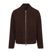 Bruine Leren Jas Regular Fit PS By Paul Smith , Brown , Heren