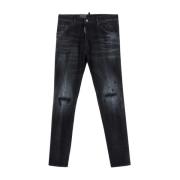 Heren Denim Mode Dsquared2 , Black , Heren