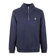 Katoenen Rits Hoodie Donker Ink Belstaff , Blue , Heren