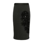 Glinsterende Midi Rok met Pailletten P.a.r.o.s.h. , Gray , Dames