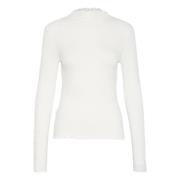 Stijlvolle Jersey Blouse met Details Kaffe , White , Dames