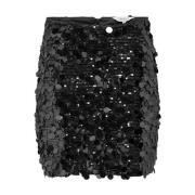 Paillettenrok met geweven detail Only , Black , Dames