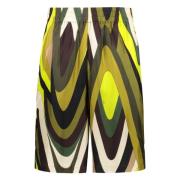 Bermuda Shorts met Logo Print en Elastische Tailleband Emilio Pucci , ...