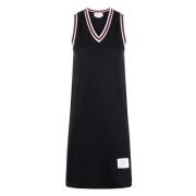 Navy Blue V Neck Tennis Dress Thom Browne , Blue , Dames