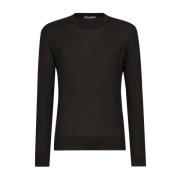 Stijlvolle Gebreide Trui in Diverse Kleuren Dolce & Gabbana , Black , ...