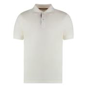 Katoenen Poloshirt met Geribbelde Details PS By Paul Smith , Beige , H...