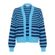 Gestreepte Open Cardigan All Aboard Saint Tropez , Blue , Dames