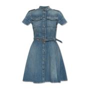 Denim jurk Alexander McQueen , Blue , Dames