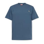 T-shirt met patch Kenzo , Blue , Heren