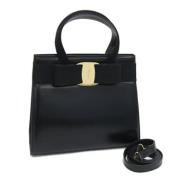 Pre-owned Leather handbags Salvatore Ferragamo Pre-owned , Black , Dam...