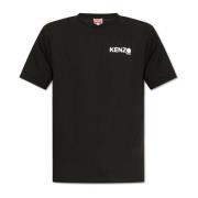 T-shirt met bedrukt logo Kenzo , Black , Heren