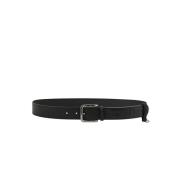 Nappa riem met reliëf logo Iceberg , Black , Heren