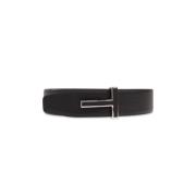 Leren riem Tom Ford , Black , Heren