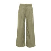 Groene Twill Weave Wijde Pijp Broek Levi's , Green , Dames