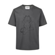 Grijze katoenen jersey T-shirt met Lazy Garfield print Iceberg , Gray ...