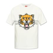 T-shirt met print Kenzo , White , Heren