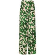 Abstracte Kwaststreek Wijde Broek Dries Van Noten , Green , Dames