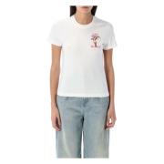 Natuurprint Aansluitend T-shirt Casablanca , White , Dames