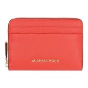 Korrelig Leren Portemonnee met Ritssluiting Michael Kors , Red , Dames